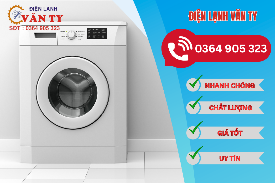 Điện Lạnh Văn Ty đều được đào tạo bài bản, có kinh nghiệm nhiều năm trong vệ sinh và sửa chữa máy giặt.