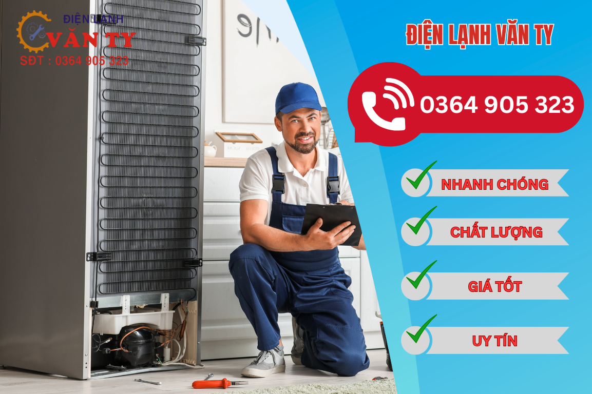 Điện Lạnh Văn Ty nhận sửa tủ lạnh tại nhà Quận 2 nhanh chóng